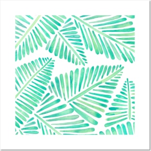 Seafoam Banana Leaves Posters and Art